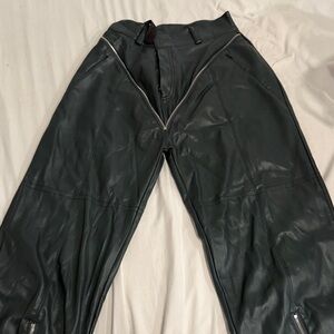Maniere De Voir Dark Green Wide Leg Pants